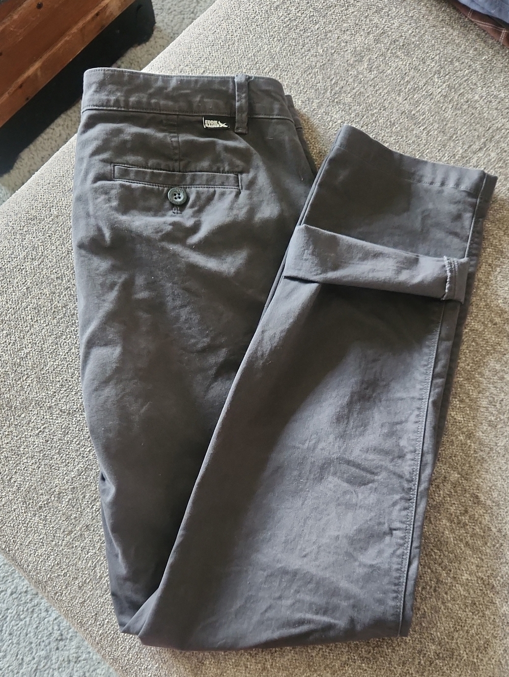 Eddie Bauer Women's Boyfriend Mid-Rise SlimCharcoal Gray Pants